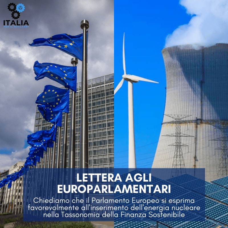 Lettera agli europarlamentari per il nucleare in Tassonomia&nbsp;Europea